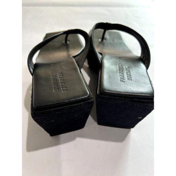 Frankie's Bikinis LA Girl Platform Wedge Sandals in Black - Picture 4 of 9